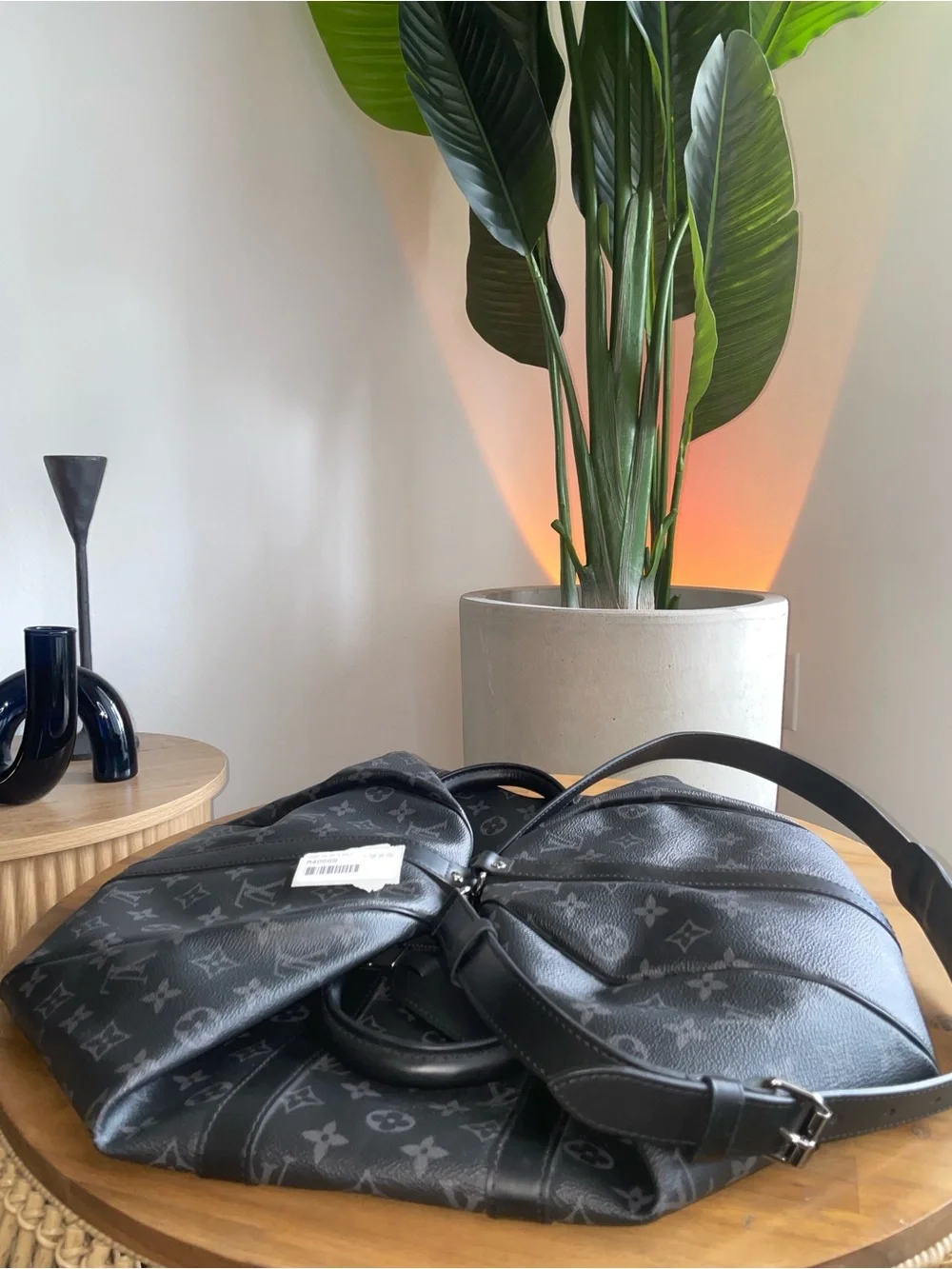 Louis Vuitton Black Monogram Eclipse 45 Keepall Duffel Bag